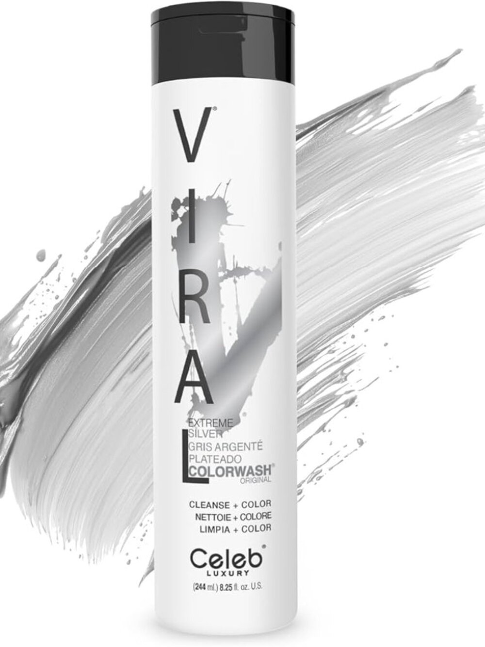 Viral Extreme Silver Colorwash